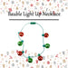 Christmas Light Up Necklace Christmas Bauble Decoration X 1 One Size Red, Green