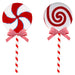 Christmas Decoration Candy Cane Lollipop 2 Varied Designs X 1 25x60cm Red, White