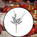 Glitter Berry Pick Christmas Decoration Ornament X 1 38cm Silver Glitter