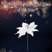 Glitter Flower Pick Christmas Decoration Ornament X 1 22cm White Glitter