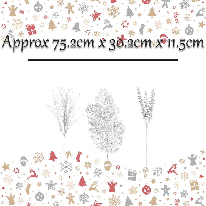 Christmas Decoration pick Varied Designs 75. 2 x 30. 2 x 11. 5cm Silver x 1 Pick