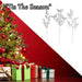Glitter Foliage Pick Christmas Varied Designs 74 x 24 x 0. 5cm Silver x 1 Pick