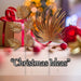 Glitter Spruce Leaf Xmas Assorted Designs Rose Gold