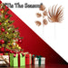 Glitter Spruce Leaf Xmas 1 x Varied Design 51. 5cm x 20. 2cm x 0. 3cm Rose Gold