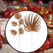 Glitter Spruce Leaf Xmas 1 x Varied Design 51. 5cm x 20. 2cm x 0. 3cm Rose Gold