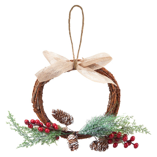 Christmas Berry Pine Wreath Christmas Decoration X 1 35cm Red