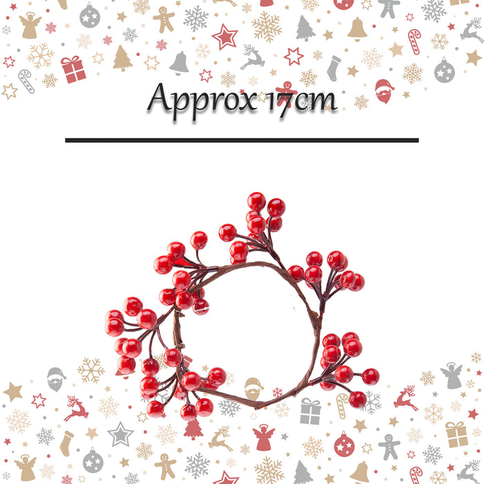 Christmas Berry Wreath Christmas Decoration X 1 17cm Red