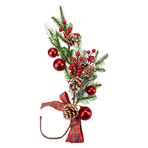 Christmas Berry Pine Drop Christmas Decoration X 1 50cm Red