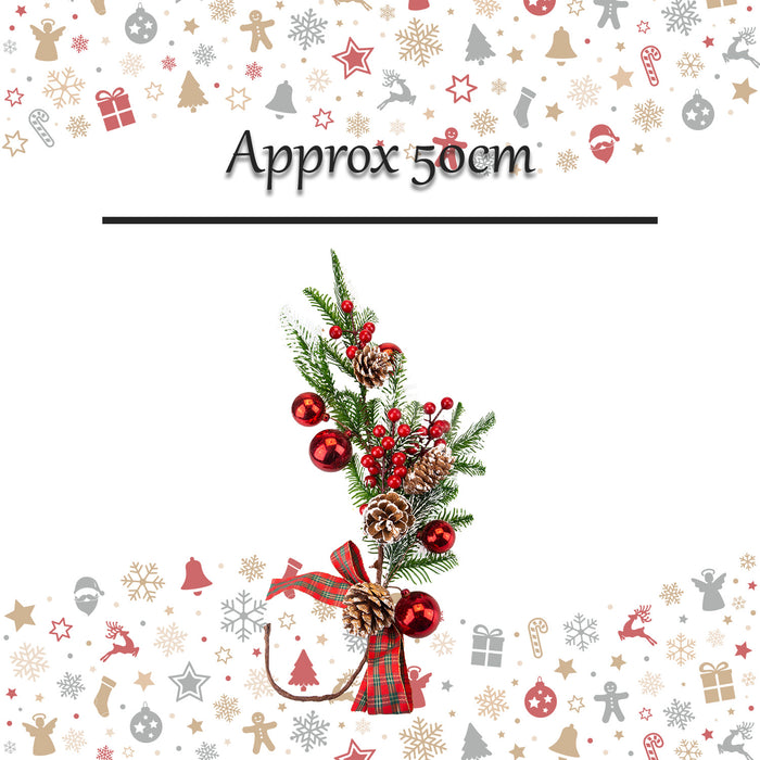 Christmas Berry Pine Drop Christmas Decoration X 1 50cm Red