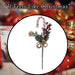 Red Berry Candy Pick With Hang Tag Christmas Decoration Ornament X 1 29cm Red