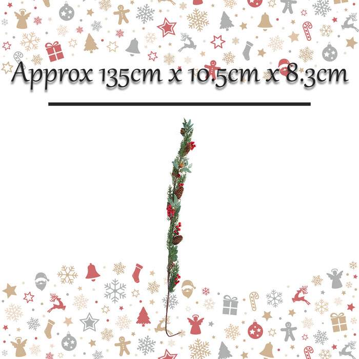 Berry Pine Garland Christmas Decoration X 1 135cm x 10.5cm x 8.3cm Red