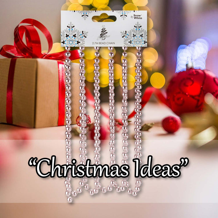 Christmas Decoration 2. 7M Bead Chain X 1 2. 7 Metre Bead Chain Rose Gold