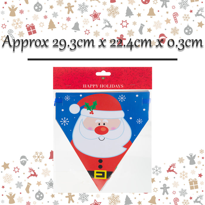 Christmas Bunting Santa, Snowman,Gingerbread, Bear, Penguin X 1 29.3cm