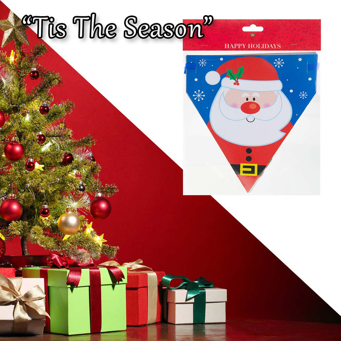 Christmas Bunting Santa, Snowman,Gingerbread, Bear, Penguin X 1 29. 3cm