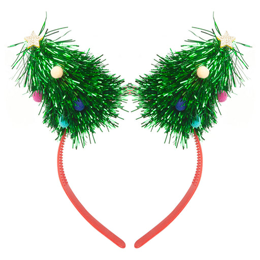 Christmas Headband Tinsel Trees One Size Green Tree