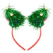 Christmas Headband Tinsel Trees Headband X 1 One Size Headband Green Tree