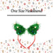 Christmas Headband Tinsel Trees One Size Green Tree