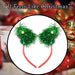 Christmas Headband Tinsel Trees Headband X 1 One Size Headband Green Tree