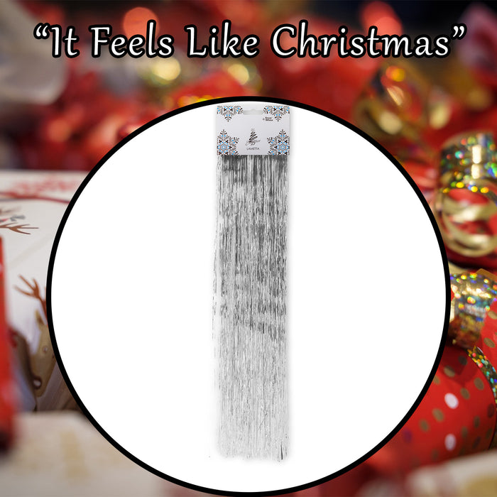 Angel Hair Christmas Decoration X 1 38cm x 50cm Silver