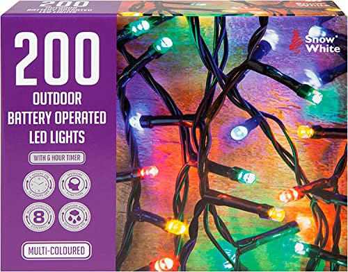 Outdoor LED Coloured Christmas Fairy Lights, Multi Function