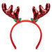 Christmas Antlers Headband Antlers X 1 21cm Red Sequin