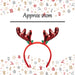 Christmas Antlers Headband Antlers X 1 21cm Red Sequin