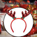 Christmas Antlers Headband Antlers X 1 21cm Red Sequin