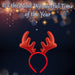 Christmas Antlers Decoration Antlers X 1 25.5cm x 22.6cm x 1.4cm Red Sparkle