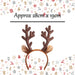 Christmas Headband Reindeer Glitter Antlers With Ears X 1 28cm x 19cm Brown