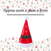 Christmas Hat Santas Belt Velvet Hat X 1 20cm x 30cm x 57cm Red