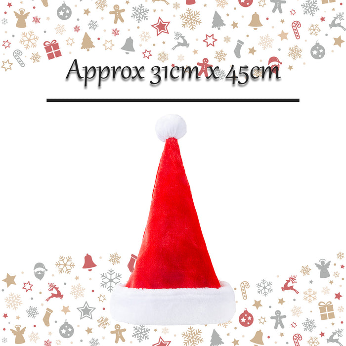 Christmas Hat Plush Hat X 1 31cm x 45cm Red