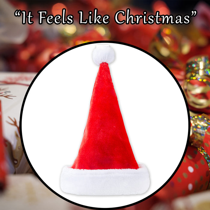 Christmas Hat Plush Hat X 1 31cm x 45cm Red