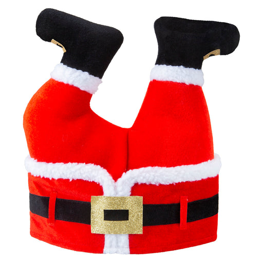 Christmas Hat Santas Legs Novelty Hat X 1 61cm x 35cm Red