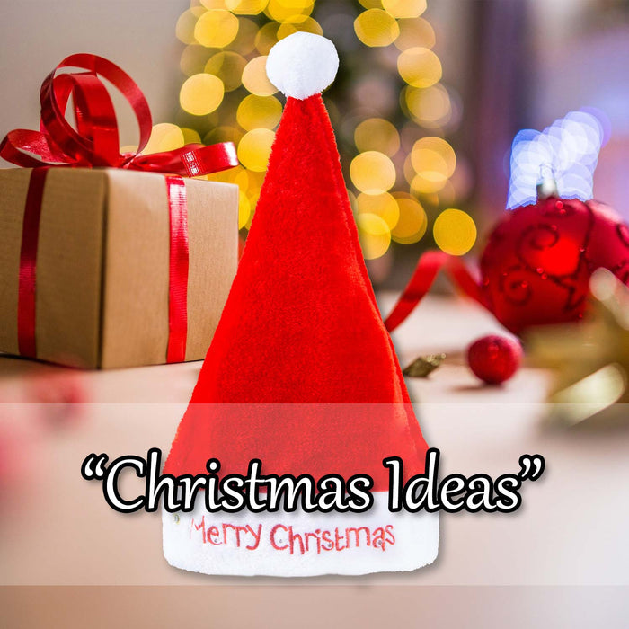 Christmas Hat Light Up Merry Xmas Hat X 1 30cm x 40cm Red