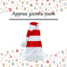 Christmas Hat Long Red/White Xmas Hat X 1 30cm x 70cm Red, White