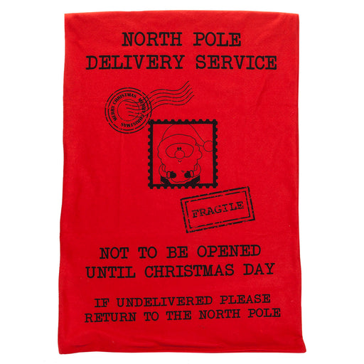 Christmas Sack Jumbo Felt Printed Sack X 1 60cm x 90cm Red