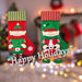 Elf Christmas Stocking Christmas Decoration X 1 54cm Red, Green