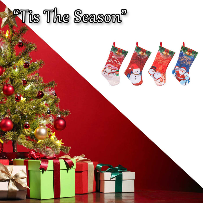 Christmas Stocking 1 x Varied Design 43. 2cm x 22. 8cm Christmas Themed