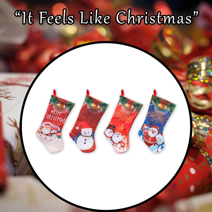Christmas Stocking 1 x Varied Design 43. 2cm x 22. 8cm Christmas Themed
