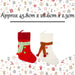 Christmas Stocking Luxury Knitted 2 Varied Designs X 1 45.8cm x 26.6cm Red White