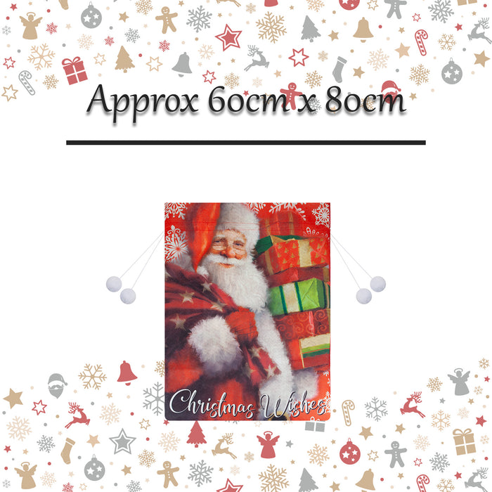 Christmas Santa Sack 3 Varied Designs X 1 60cm x 80cm Christmas Themed