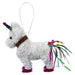 Christmas Decoration Tinsel Unicorn X 1 15cm x 15cm White Unicorn 15cm