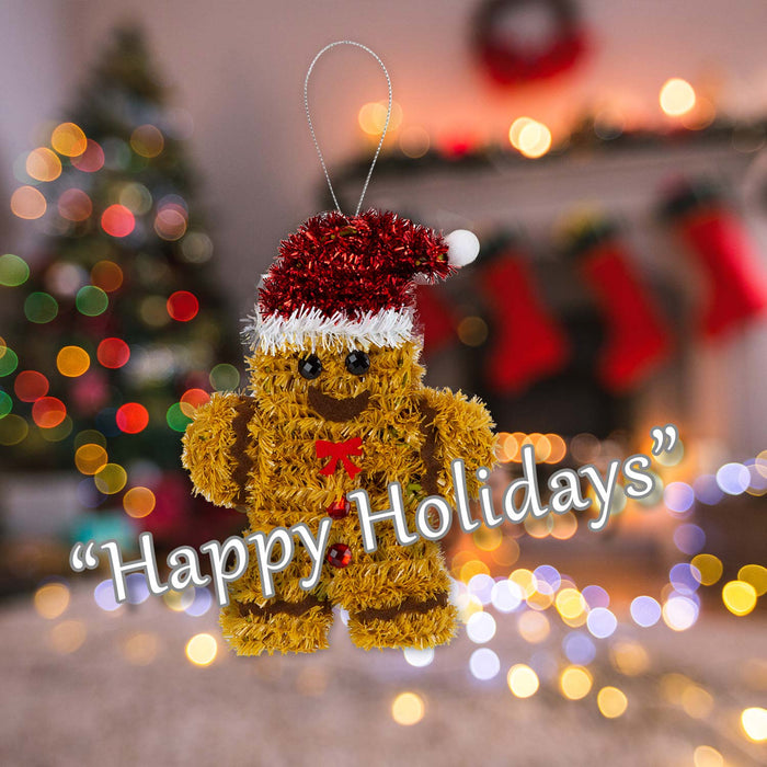 Christmas Decoration Tinsel Gingerbread Man X