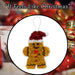 Christmas Decoration Tinsel Gingerbread Man X 1 11cm x 16cm Gingerbread Man
