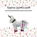 Christmas Decoration Tinsel Unicorn X 1 25cm x 22cm White Unicorn 25cm