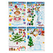 Christmas Stickers 4 Xmas Themed Designs 4 Varied Designs X 1 42cm x 29.8cm