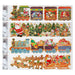 Christmas Stickers Glitter Character Window 4 Varied Designs X 1 64cm x 14.7cm