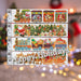 Christmas Stickers Glitter Character Window 4 Varied Designs X 1 64cm x 14.7cm