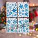 Christmas Stickers Glitter Snowflake X 1 42cm x 30cm Ice Blue