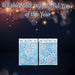 Christmas Stickers Glitter Snowflake 2 Varied Designs X 1 42cm x 30cm Blue